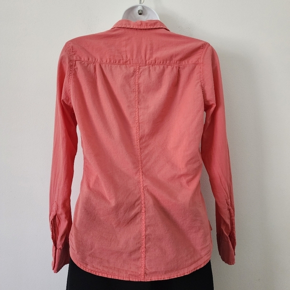 Frank & Eileen Barry Button Up Top In Famous Denim Grapefruit Size XS - Picture 13 of 15